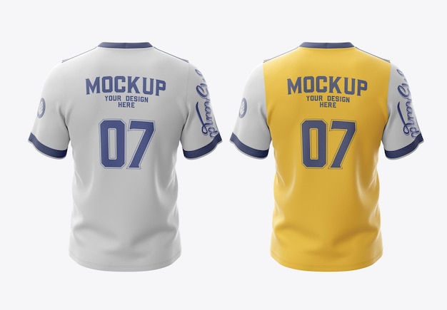 Maquete de camiseta masculina de futebol