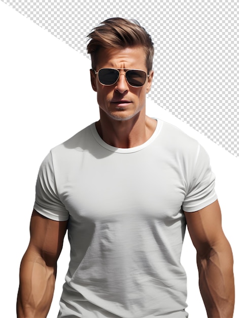 PSD maquete de camiseta masculina