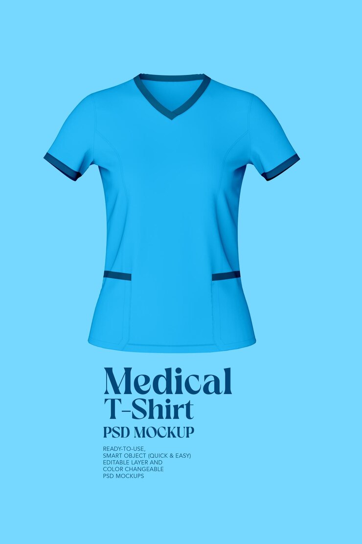 PSD maquete de camiseta médica