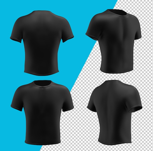 Maquete de camiseta preta, camiseta com mangas curtas