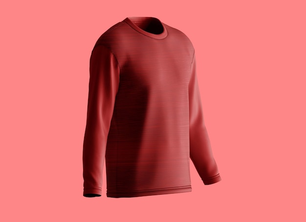 PSD maquete de camiseta redonda v1 manga longa