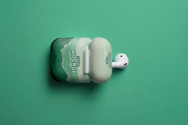 PSD maquete de capa de airpods