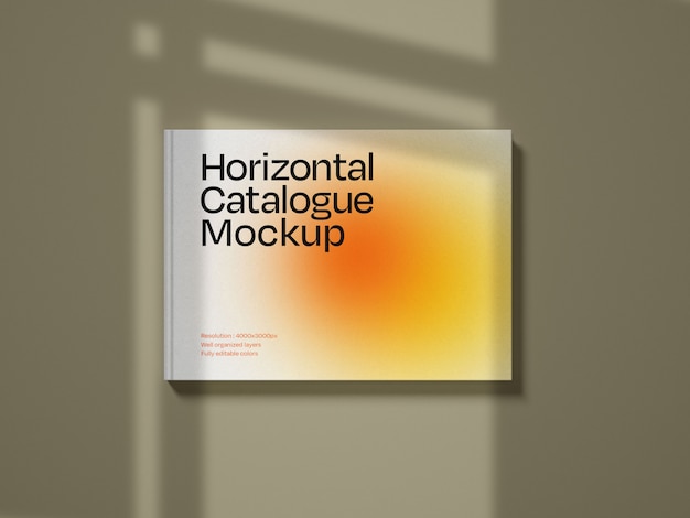 Maquete de capa de catálogo horizontal