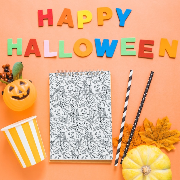 Maquete de capa de livro de Halloween