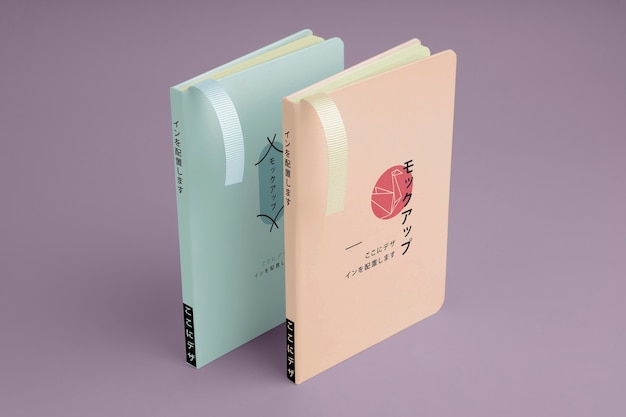 PSD maquete de capa de livro do japão