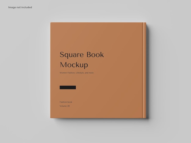 Maquete de capa de livro quadrada