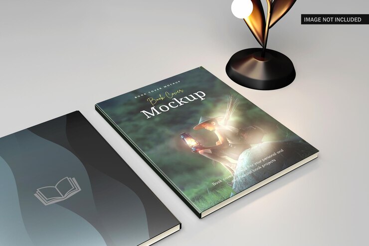 Maquete de capa de livro realista