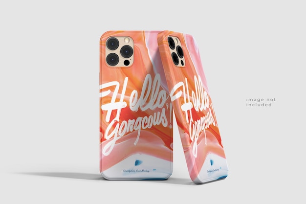Maquete de capa de telefone linda e incrível