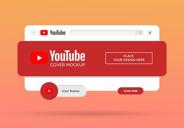 Maquete de capa do YouTube