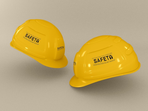 Maquete de capacete de construção