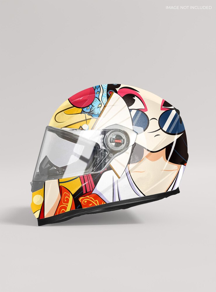 PSD maquete de capacete de motocicleta