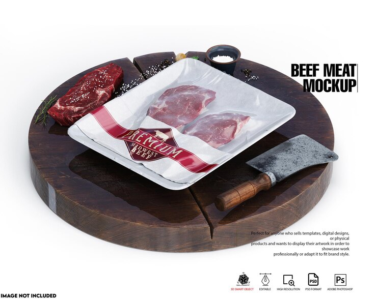 PSD maquete de carne bovina