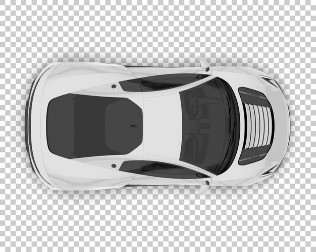 PSD maquete de carro esportivo psd isolada em ilustração de renderização 3d de fundo transparente