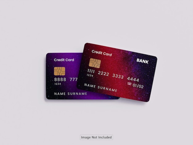 PSD maquete de cartão de crédito de plástico psd