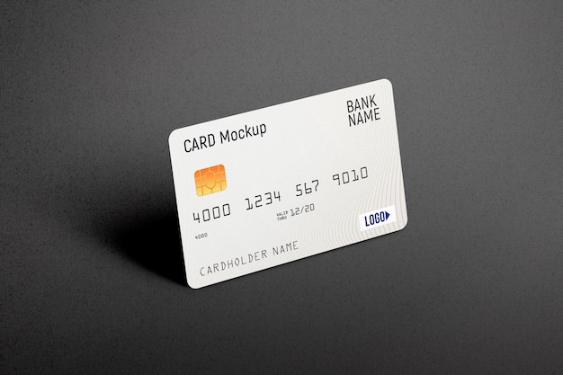 Maquete de cartão de crédito de plástico