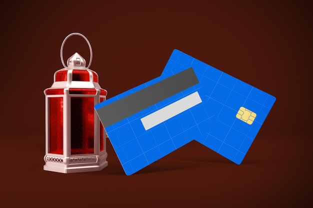Maquete de cartão de crédito Ramadan