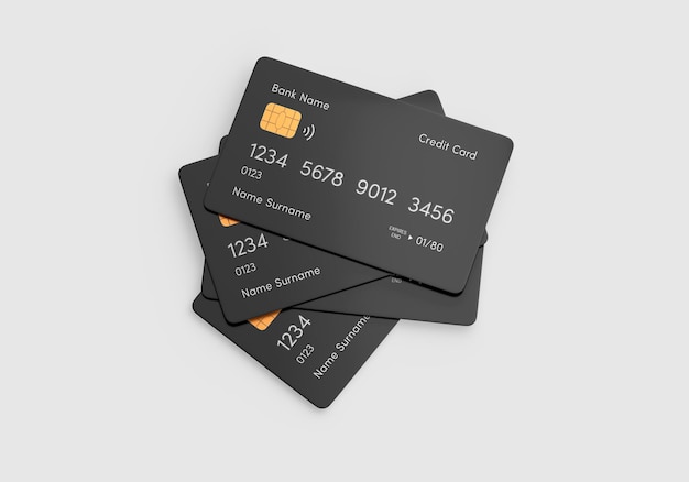 PSD maquete de cartão de crédito
