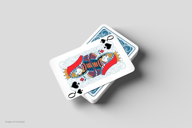 PSD maquete de cartão de pôquer