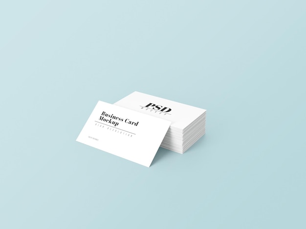 Maquete de cartão de visita 3d simples branco