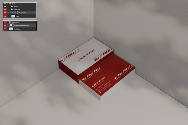 Maquete de cartão de visita Premium Psdd