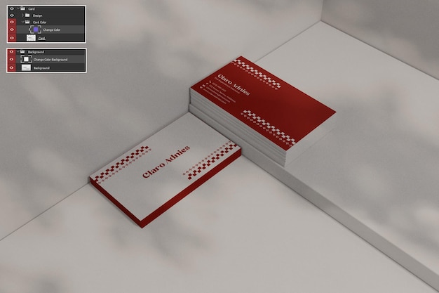 Maquete de cartão de visita Premium Psdd
