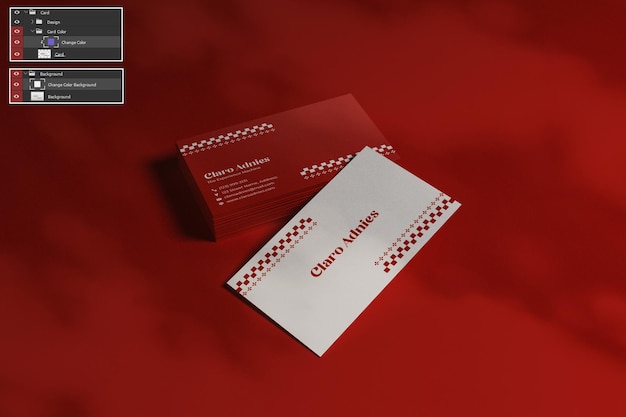 Maquete de cartão de visita Premium Psdd