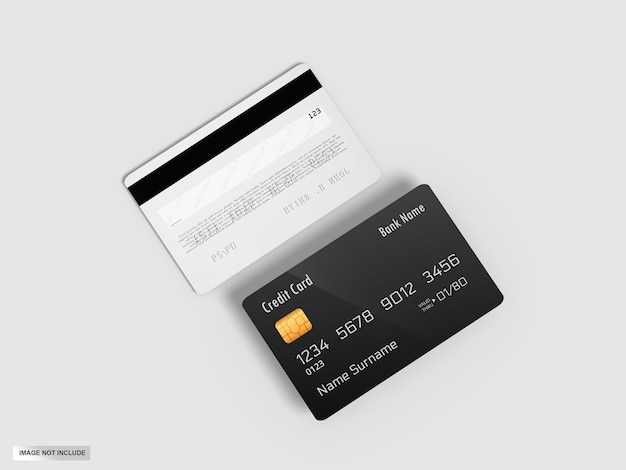 Maquete de cartão do banco de crédito
