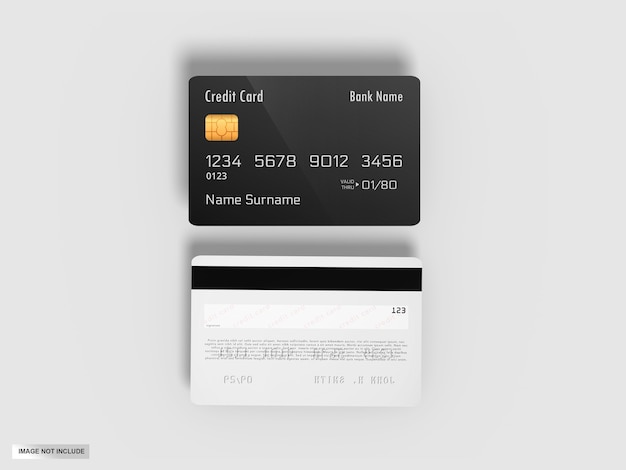Maquete de cartão do banco de crédito