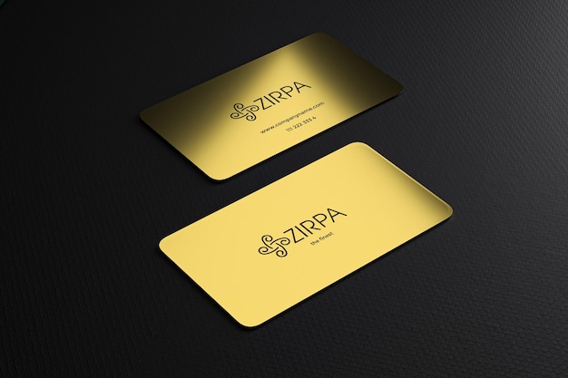 PSD maquete de cartão dourado