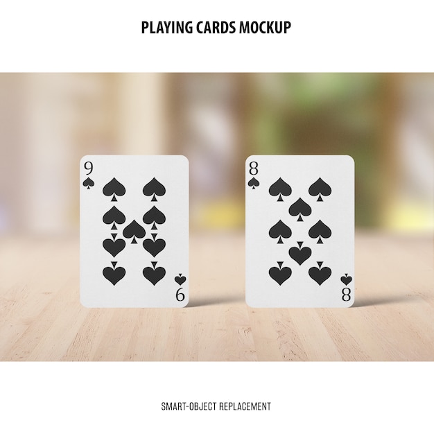 Maquete de cartas de jogar