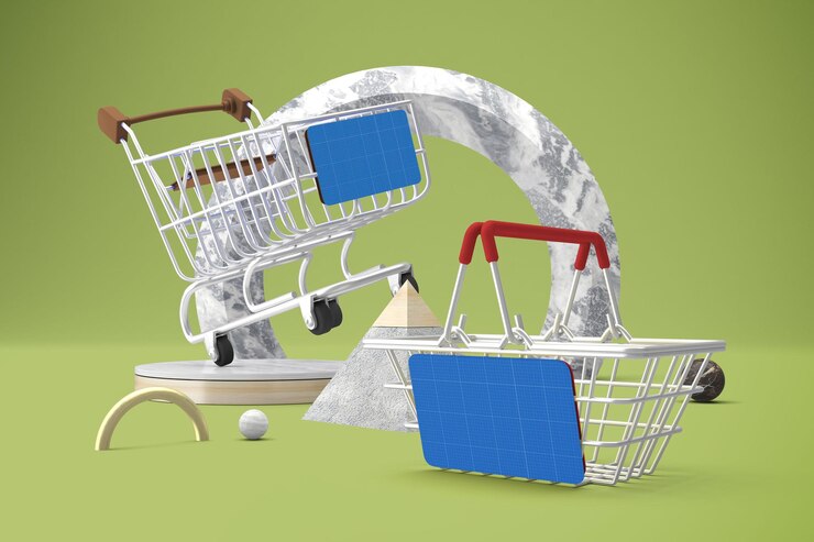 PSD maquete de compra abstrata