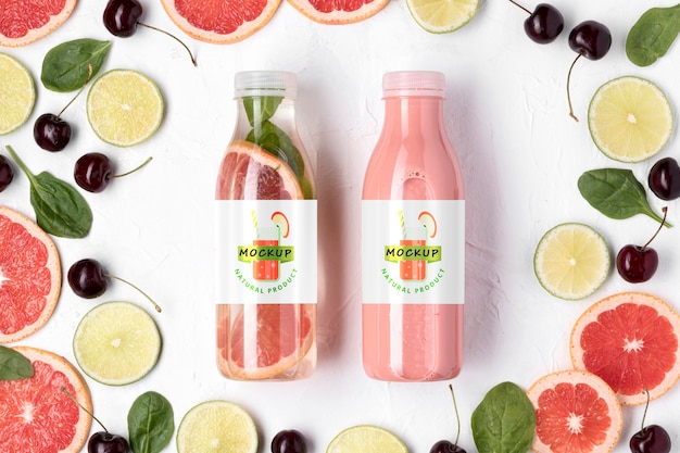 Maquete de conceito de suco detox delicioso