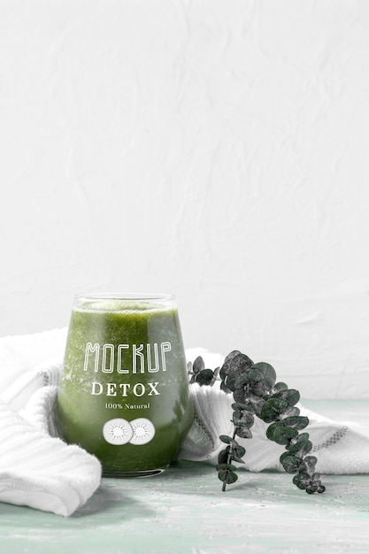 Maquete de conceito de suco detox delicioso