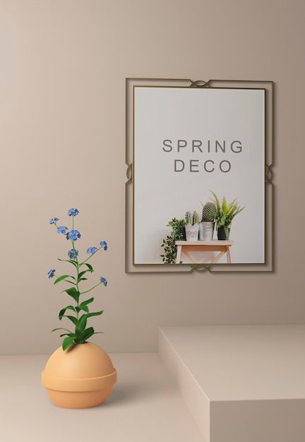 Maquete de conceito linda primavera deco