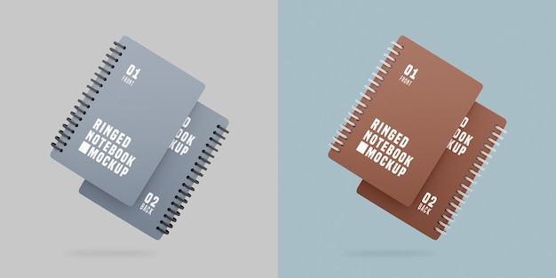 Maquete de conjunto de notebook