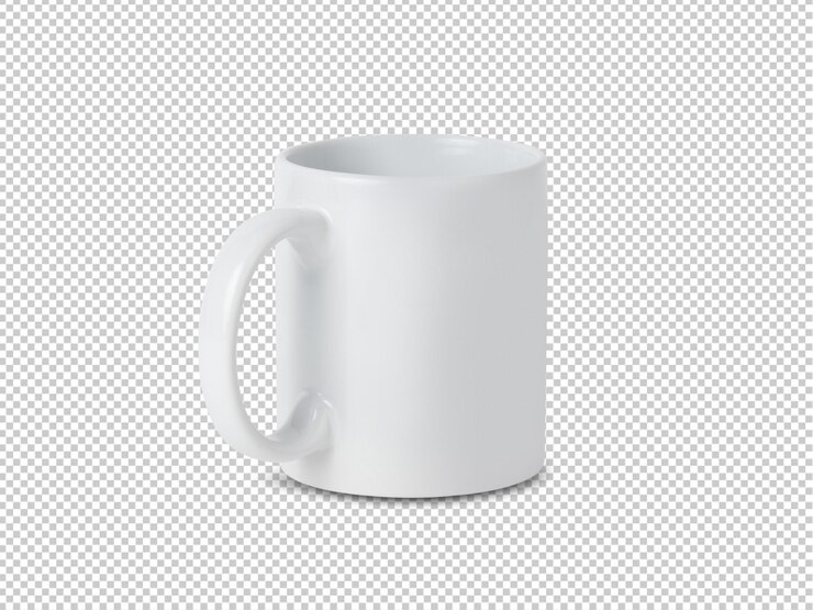 PSD maquete de copo caneca branca para seu projeto