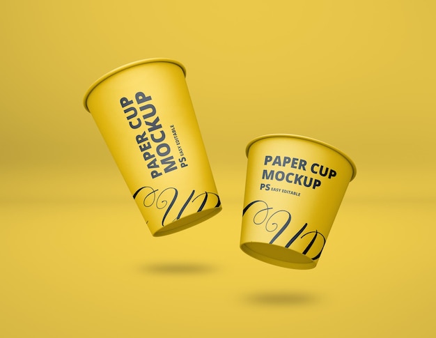 Maquete de copo de café de papel realista