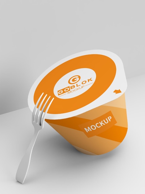 maquete de copo de macarrão instantâneo