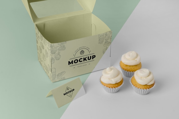 Maquete de cupcake delicioso