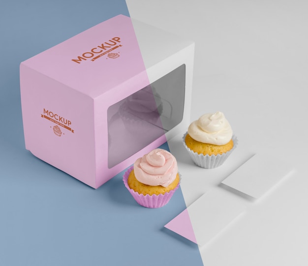 Maquete de cupcake delicioso