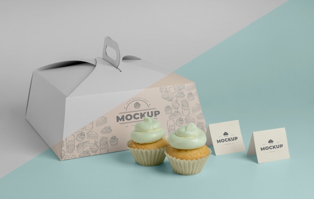 Maquete de cupcake delicioso