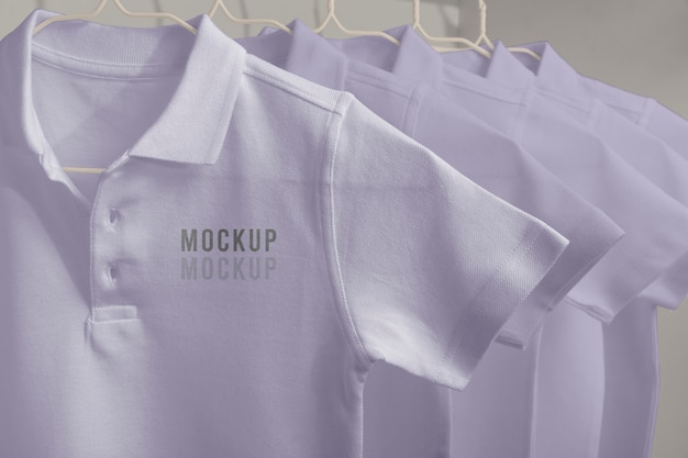Maquete de design de camisa polo minimalista