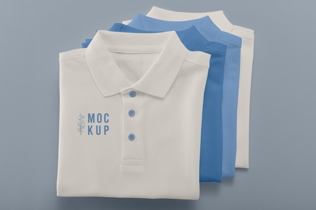 Maquete de design de camisa polo minimalista