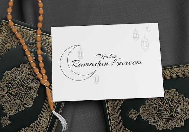 Maquete de design de impressão do Ramadã islâmico