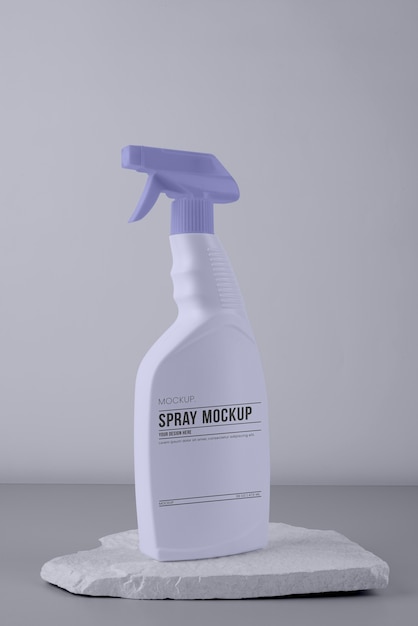 PSD maquete de design de spray cosmético