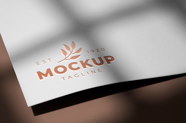 Maquete de detalhes do logotipo de efeito