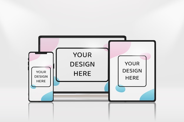 PSD maquete de diferentes dispositivos modernos