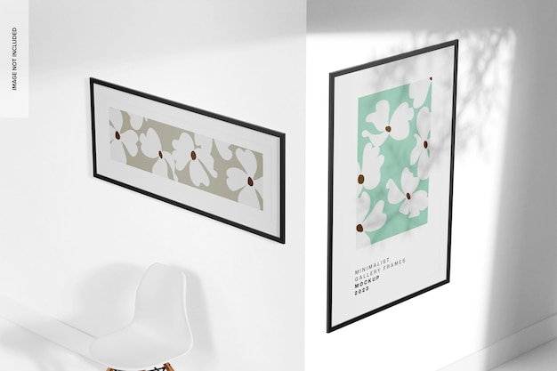 Maquete de dois quadros, perspectiva