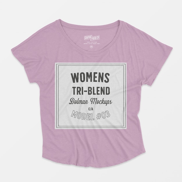 Maquete de dolman tri-blend para mulher 03