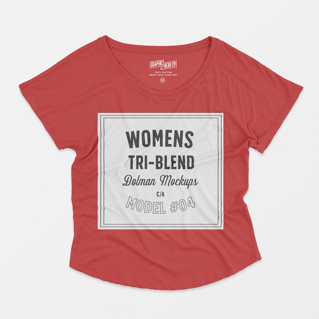 Maquete de dolman tri-blend para mulher 04